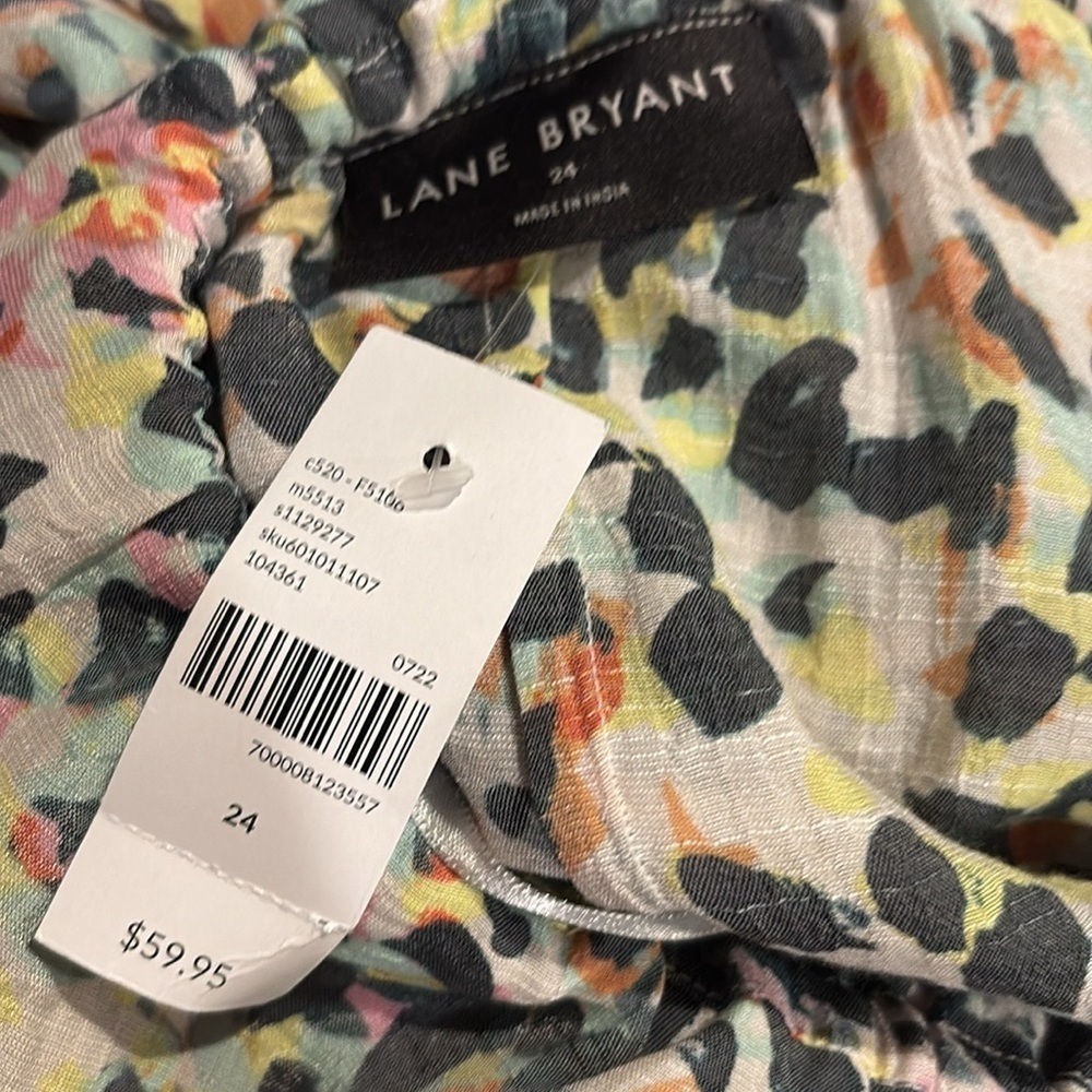Lane Bryant 24 one arm blouse in muted colors - new with tags - Picture 3 of 4